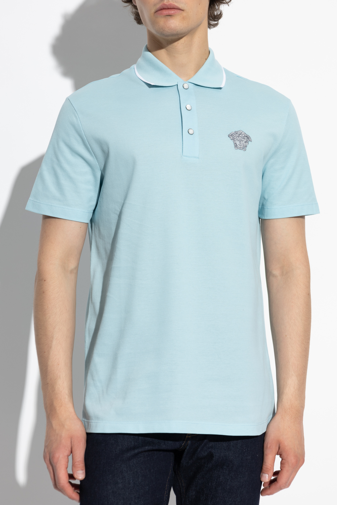Versace Polo with logo | Men's Clothing | Vitkac
